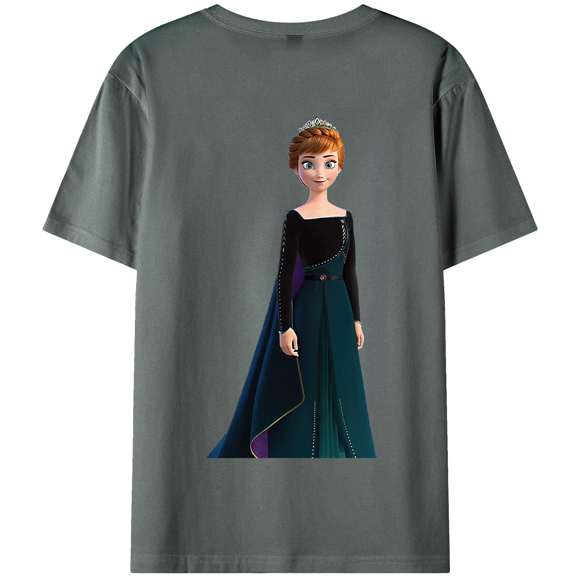 （画像用） アナと雪の女王 アンナ エルサ Frozen Anna Elsa 綿100％半袖Tシャツ（背面プリント）